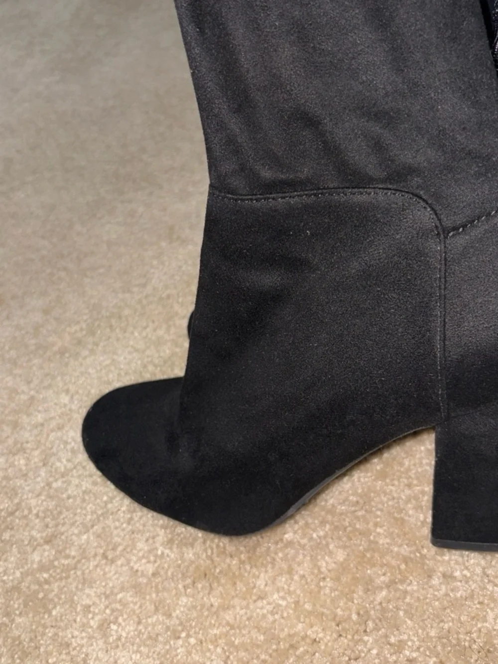 Women’s Black Over-the-Knee Block Heel Boots